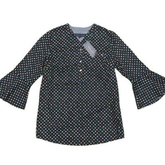 Tommy Hilfiger Polka Dots Bell Sleeves Blouse - Picture 1 of 8